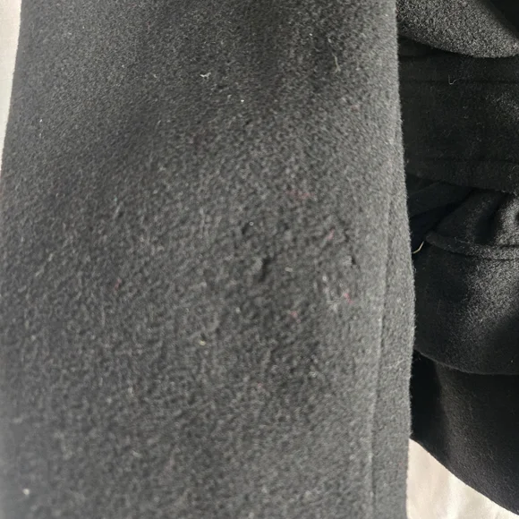 Bebe Wool With Fur Trim Crop 3/4 Length Sleeve Jacket Large - Picture 5 of 8